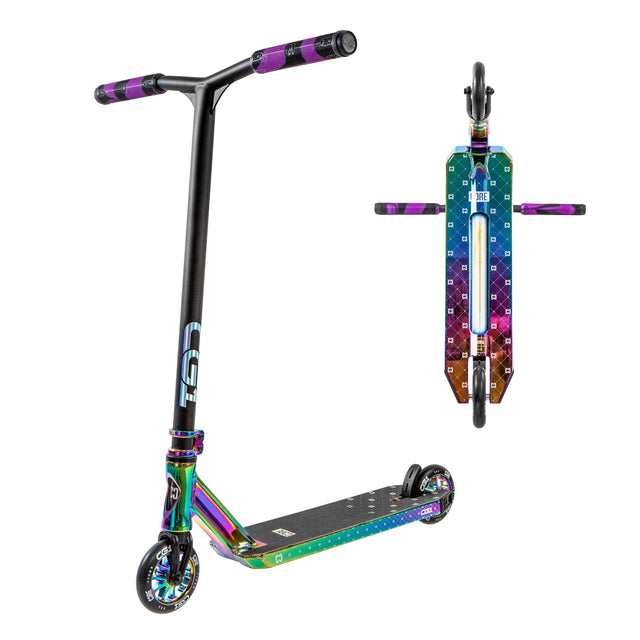CORE CG1 Complete Stunt Scooter Scooters for Kids Kick Scooter Blunt Prodigy MGP Madd Gear Scooter CORE_Scooters COREUK CL1Scooter MPG Scootersforkids Trick Scooters Neon Chrome Neo Rainbow Scooter Neochrome Scooter Jetfuel 