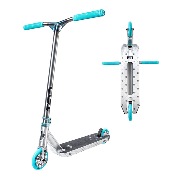 CORE CG1 Complete Stunt Scooter Scooters for Kids Kick Scooter Blunt Prodigy MGP Madd Gear Scooter CORE_Scooters COREUK CL1Scooter MPG Scootersforkids Trick Scooters Chrome Polished Raw Chrome Scooter
