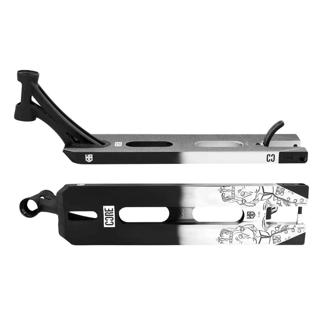CORE Halfbarz Signature Stunt Scooter Deck Black/Silver I Scooter Deck Bottom Side