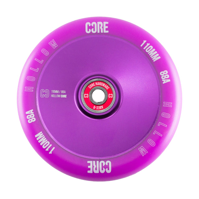 CORE Hex Hollow Stunt V2 Purple Scooter Wheel 110mm I Scooter Wheel Side